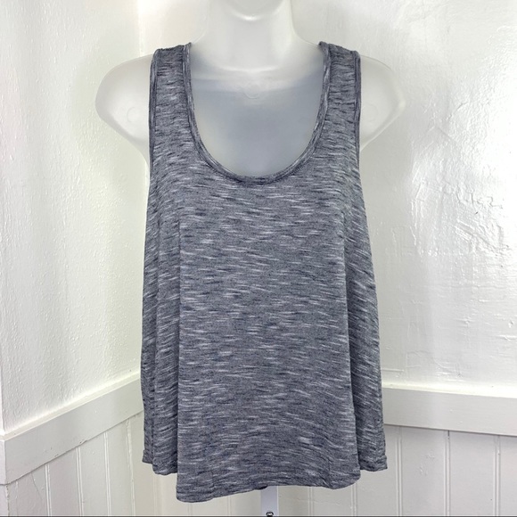 Tahari Racer Back Black/White Stripe Tank Top | S - Picture 3 of 5